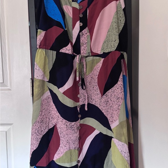 Colorful Abstract Maxi Dress - Picture 1 of 6